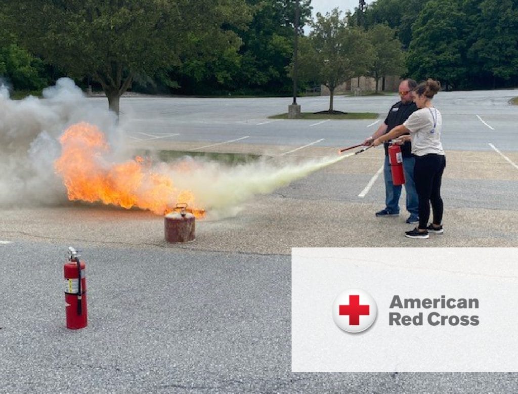 Putting out a fire
